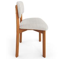 Cadeira Para Sala De Jantar Cozinha Living Estofada Dara L02 Bouclê Cru - Lyam Decor - 8