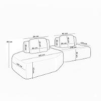 Sofá Ilha Modular Para Sala Living Orgânico 305cm Angra K01 Linho Champanhe - Lyam Decor - 5