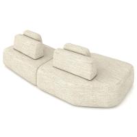 Sofá Ilha Modular Para Sala Living Orgânico 305cm Angra K01 Linho Champanhe - Lyam Decor - 8