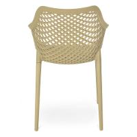 Kit 8 Cadeiras De Jantar Design Suits Com Braços Empilhável Em Polipropileno - Nude - 7