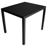 Mesa Ripada Retan. Alumínio 100x80cm Gourmet Acesse Móveis Preto - 2