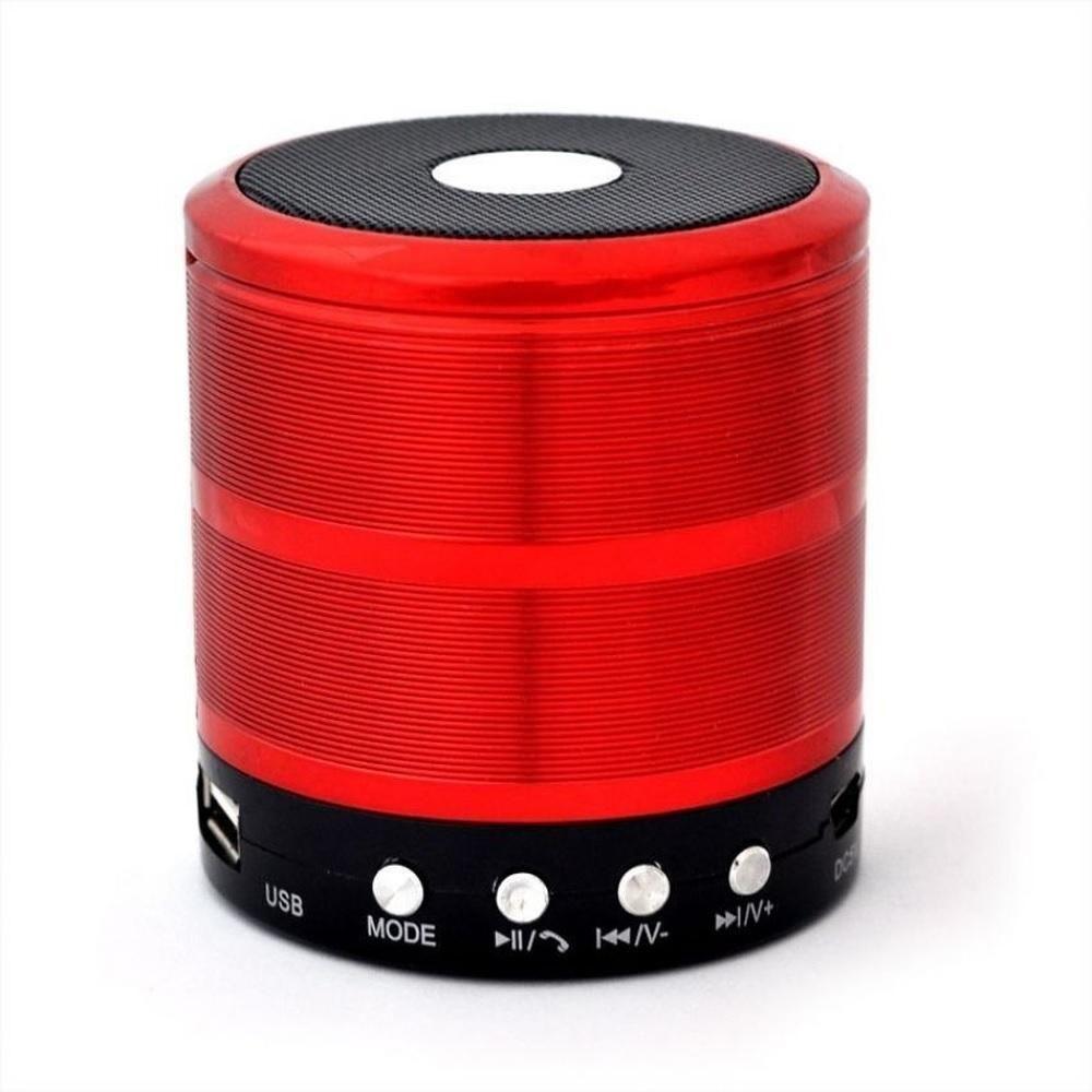 Mini Caixa de Som Portátil Speaker Ws-887 - Vermelho - 1