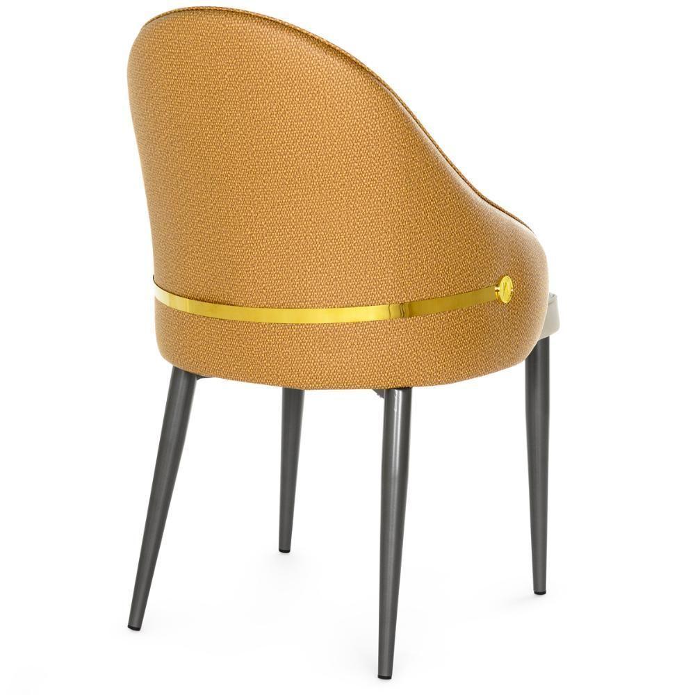 Kit 8 Cadeiras De Jantar Estofada Design La Martina - Bege - 7