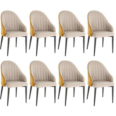 Kit 8 Cadeiras De Jantar Estofada Design La Martina - Bege