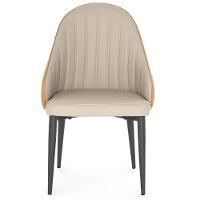 Kit 8 Cadeiras De Jantar Estofada Design La Martina - Bege - 5