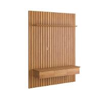 Painel Ripado Para Tv Até 55” Home Antares Nicho 3 Gavetas E Prateleira Fixação Na Parede Patrimar Cinamomo