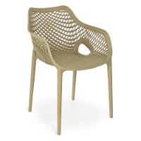 Kit 12 Cadeiras De Jantar Design Suits Com Braços Empilhável Em Polipropileno - Nude - 3