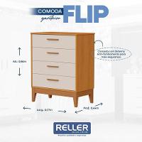 Quarto De Bebê Flip Com Cômoda Gaveteiro Areia Acetinado Savana - Reller - 7