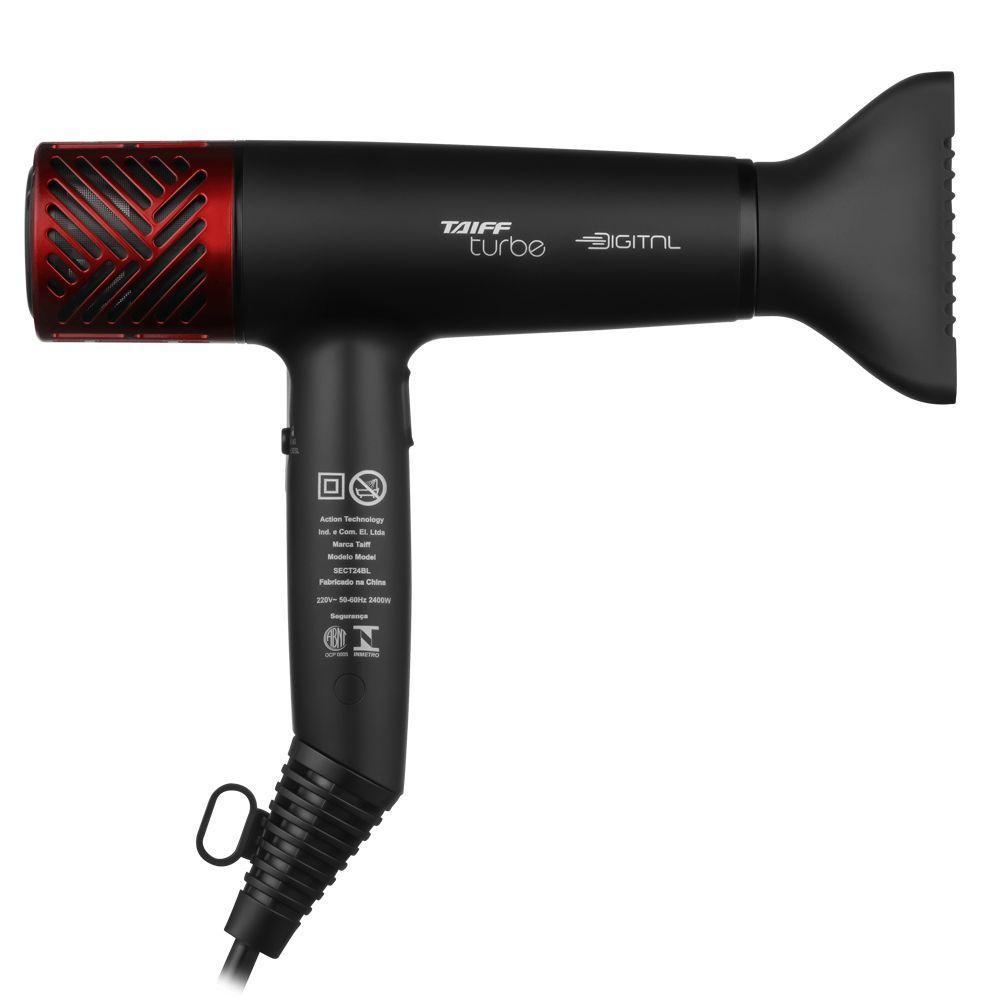 Secador De Cabelo Turbe Digital Preto Taiff 2400W 220V - 8