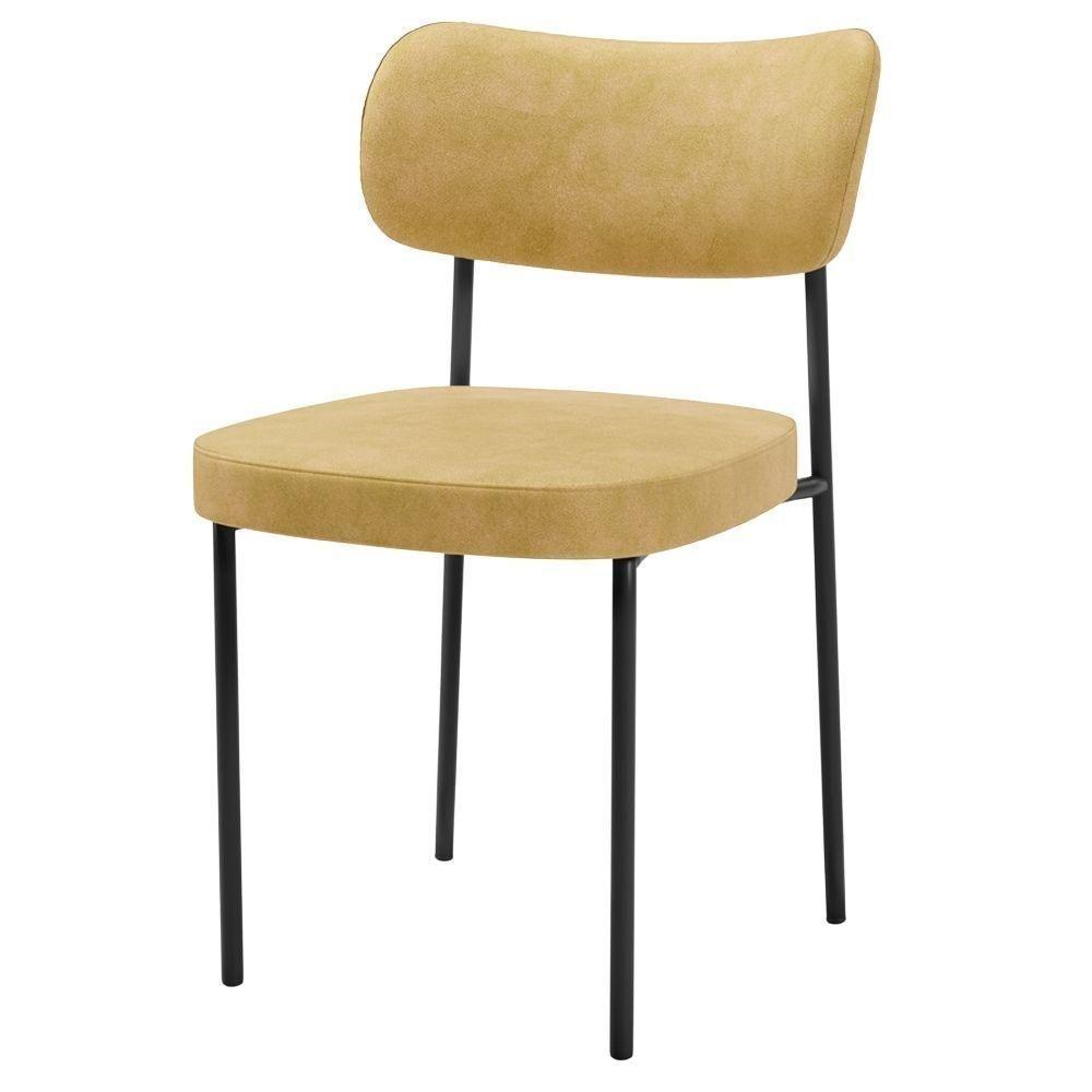 Kit 8 Cadeiras Decorativa Estofada Para Sala De Jantar Melina L02 Couríssimo Casco Fendi - Lyam Decor - 9