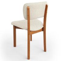 Kit 5 Cadeiras Para Sala De Jantar Cozinha Living Estofada Dara L02 Linho Champagne - Lyam Decor - 9