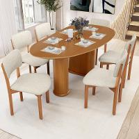 Kit 3 Cadeiras Para Sala De Jantar Cozinha Living Estofada Dara L02 Linho Champagne - Lyam Decor - 2