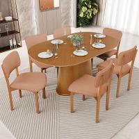 Kit 06 Cadeiras Para Sala De Jantar Cozinha Living Estofada Dara L02 Linho Rosê - Lyam Decor - 2