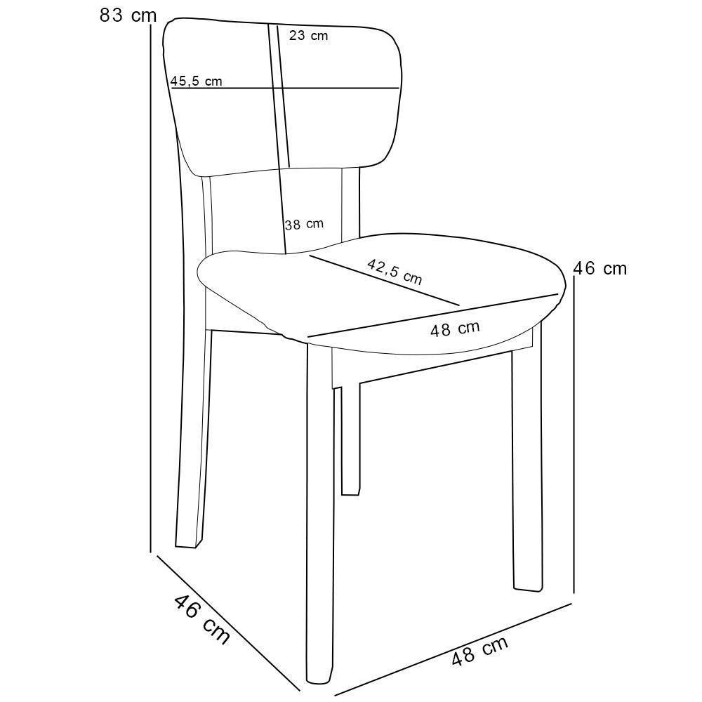Kit 2 Cadeiras Para Sala De Jantar Cozinha Living Estofada Dara L02 Couríssimo Verde Musgo - Lyam Decor - 5