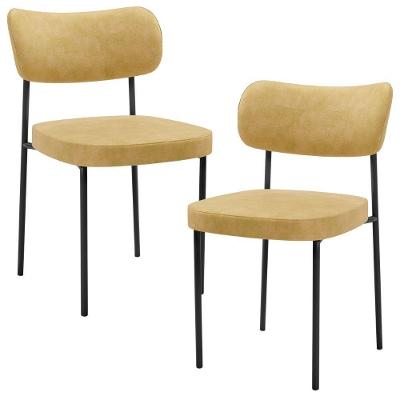 Kit 2 Cadeiras Decorativa Estofada Para Sala De Jantar Melina L02 Couríssimo Casco Fendi - Lyam Decor