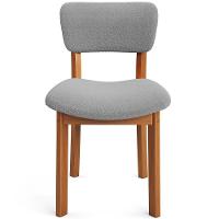 Kit 06 Cadeiras Para Sala De Jantar Cozinha Living Estofada Dara L02 Bouclê Cinza - Lyam Decor - 3