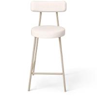 Kit 06 Banquetas Baixa Cozinha Sala Jantar Bancada Milão Arena L02 Linho Cru - Lyam Decor - 6