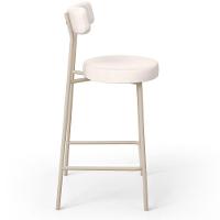 Kit 06 Banquetas Baixa Cozinha Sala Jantar Bancada Milão Arena L02 Linho Cru - Lyam Decor - 7