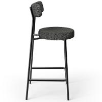 Kit 06 Banquetas Baixa Para Cozinha Sala De Jantar Bar Bancada Milão L02 Linho Mescla Chumbo - Lyam Decor - 6