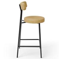 Kit 06 Banquetas Baixa Para Cozinha Sala De Jantar Bar Bancada Milão L02 Couríssimo Fendi - Lyam Decor - 6