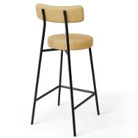 Kit 06 Banquetas Baixa Para Cozinha Sala De Jantar Bar Bancada Milão L02 Couríssimo Fendi - Lyam Decor - 7