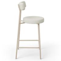 Kit 06 Banquetas Baixa Cozinha Sala Jantar Bancada Milão Arena L02 Linho Champagne - Lyam Decor - 8