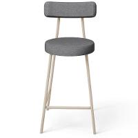 Kit 06 Banquetas Baixa Cozinha Sala Jantar Bancada Milão Arena L02 Linho Cinza Escuro - Lyam Decor - 6