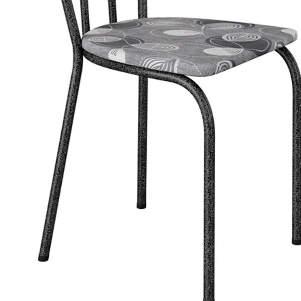 Kit 02 Cadeiras Tubular America 004 Cromo Preto Assento Pará Artef Pará - 4