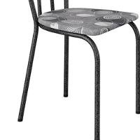 Kit 02 Cadeiras Tubular America 004 Cromo Preto Assento Pará Artef Pará