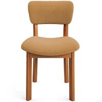 Kit 02 Cadeiras Para Sala De Jantar Cozinha Living Estofada Dara L02 Bouclê Mostarda - Lyam Decor - 3