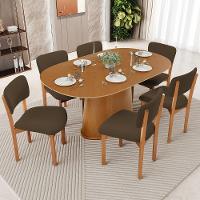 Kit 02 Cadeiras Para Sala De Jantar Cozinha Living Estofada Dara L02 Suede Marrom - Lyam Decor - 2