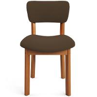 Kit 02 Cadeiras Para Sala De Jantar Cozinha Living Estofada Dara L02 Suede Marrom - Lyam Decor - 3