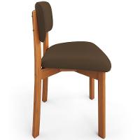 Kit 02 Cadeiras Para Sala De Jantar Cozinha Living Estofada Dara L02 Suede Marrom - Lyam Decor - 6