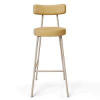 Kit 03 Banquetas Alta Bar Cozinha Sala De Jantar Aço Milão Arena L02 Couríssimo Fendi - Lyam Decor - 6