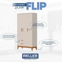 Quarto De Bebê Flip E Cômoda Sapateira Areia Acetinado - Reller - 6