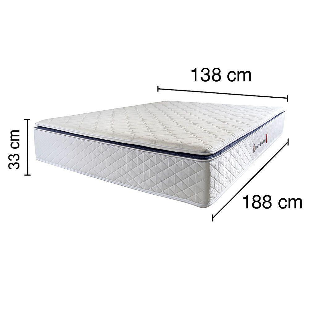 Colchão Casal Mola Lisboa Plus 138x33x188cm Hellen Estofados Cinza/preto - 2