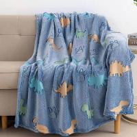 Manta Infantil Que Brilha No Escuro Com Estampa De Estrelas, Dinossauros E Astronautas – Macia E Aconchegante 1,5mx1,2m - 3