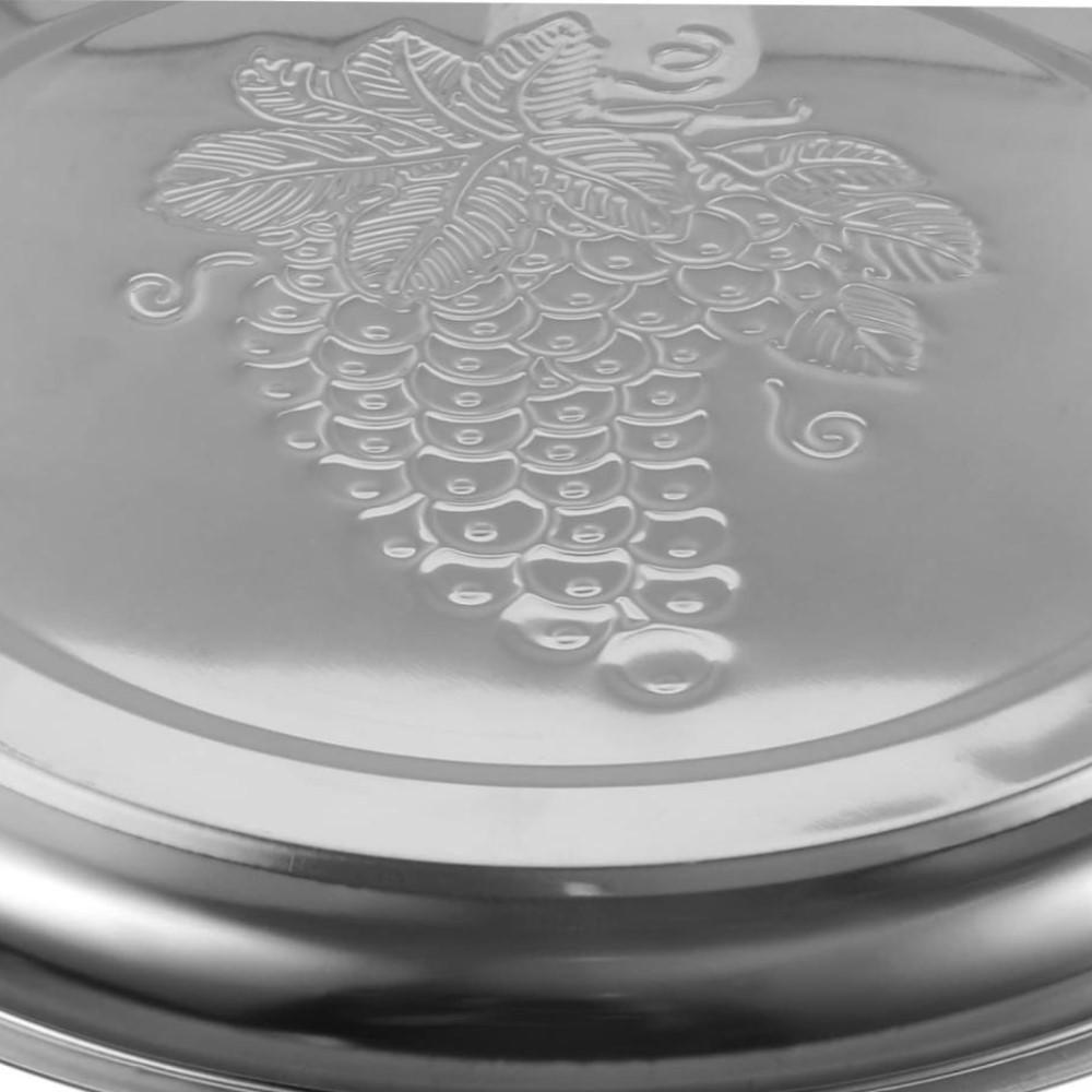 Bandeja Garçom Inox Redonda 34cm – Elegância, Resistência E Praticidade Profissional - 5
