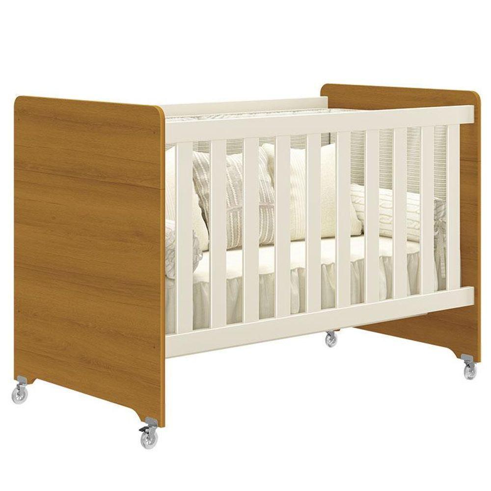 Berço Americano Evolution 4 Em 1 Areia Acetinado Savana Com Colchão Mini E Colchão Americano Ortobom - Reller - 5