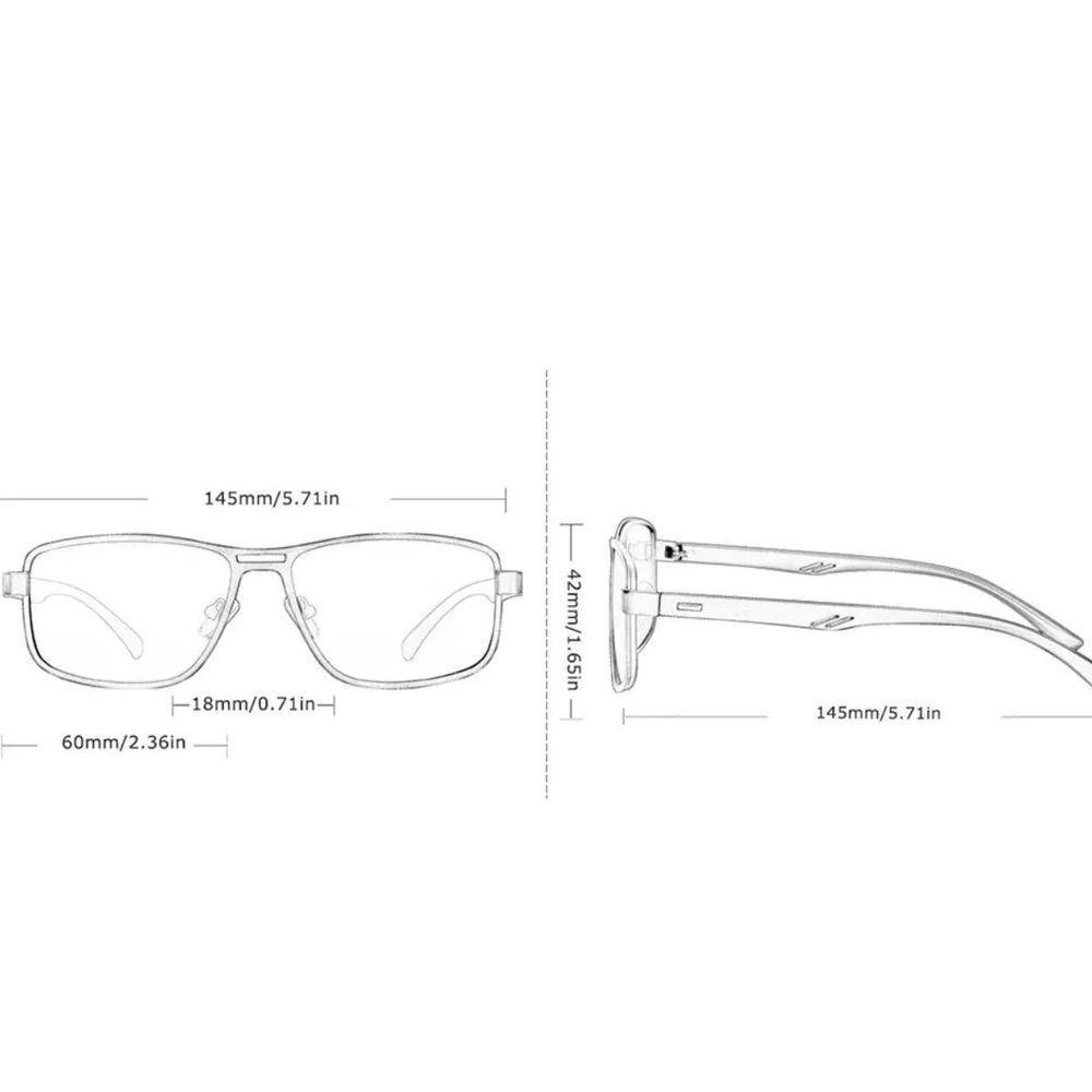 Óculos Polarizados Barcur, Estrutura Quadrada De Aço Inoxidável Cinza - 2