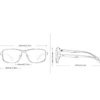 Óculos Polarizados Barcur, Estrutura Quadrada De Aço Inoxidável Cinza - 2