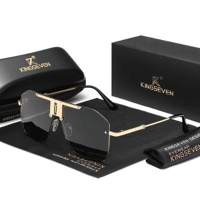 Óculos Premium Em Liga Estiloso , Armação Dourada Com Lentes Uv 400 Preto