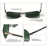 Óculos De Sol Polarizados Estilo Piloto Kingseven K738 Cinza Dourado - 2