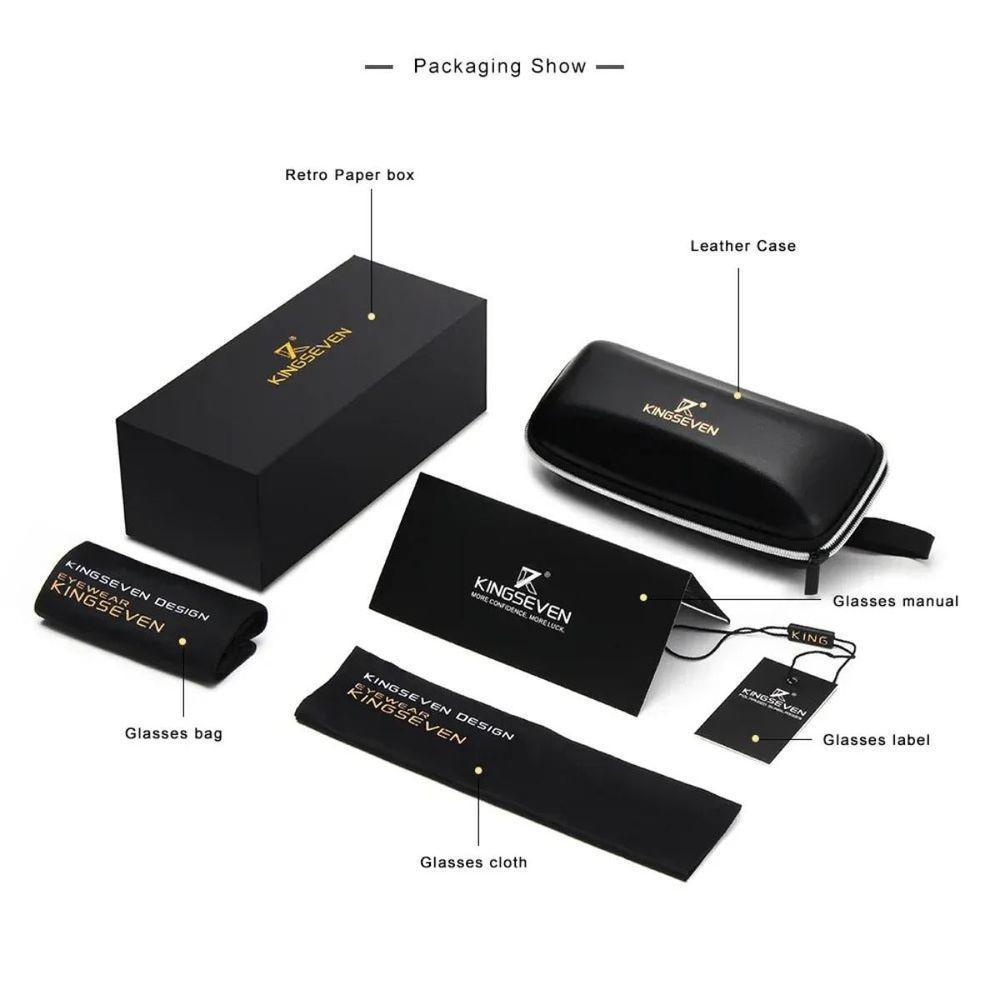 Óculos Gradiente Polarizado De Sol , Lente De Proteção Uv400 Kingseven Bege - 3