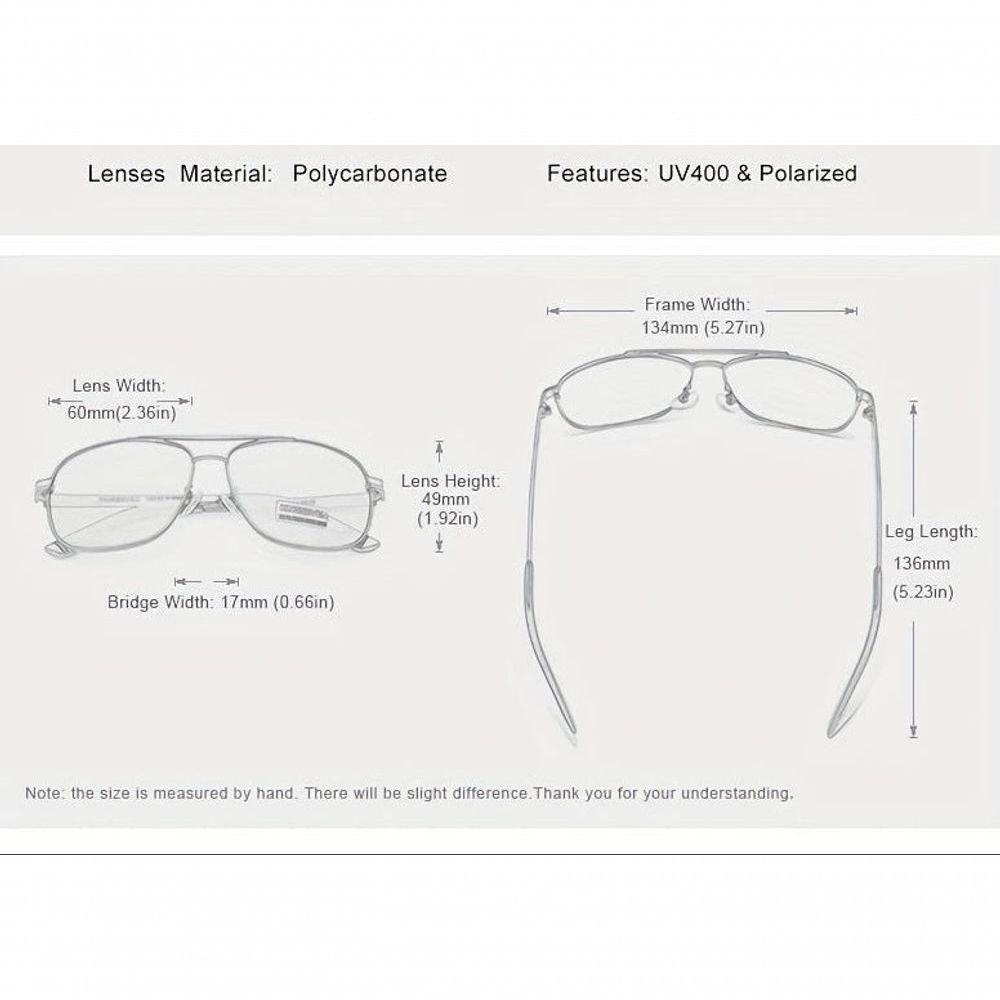 Óculos De Sol Polarizados Estilo Piloto Kingseven K738 Branco Dourado - 3