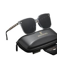 Óculos De Sol De Armação Grande Olho De Gato Condução 2302 Uv400 Cinza - 1