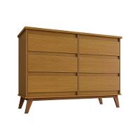 Cômoda Para Quarto Luxo Londres Com 6 Gavetas - Nature - 2