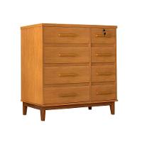 Cômoda Para Quarto Reforçada 8 Gavetas Detroit Nature - 2