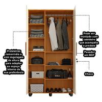 Armario Multiuso Ouro Amplo E Resistente Ideal Para Lavanderia Alimentos E Ultilidades Nature / Off - 3