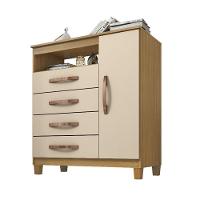 Cômoda Reforçada Miami 1 Porta E 4 Gavetas Carvalho Off White - 2